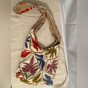 Cloth and crocheted Turkish shoulder bag